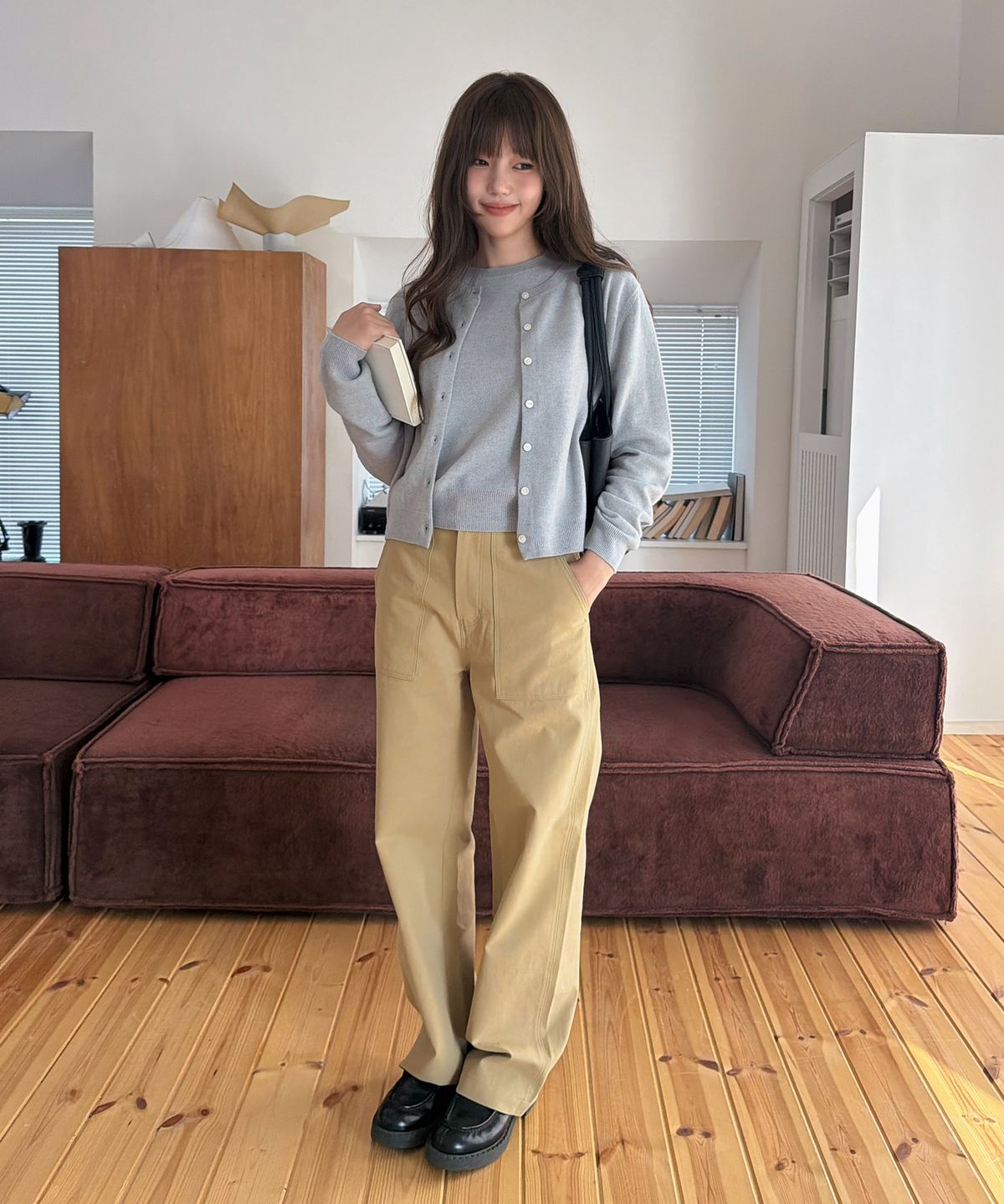 링서울(LINGSEOUL) cotton fatigue pants-beige