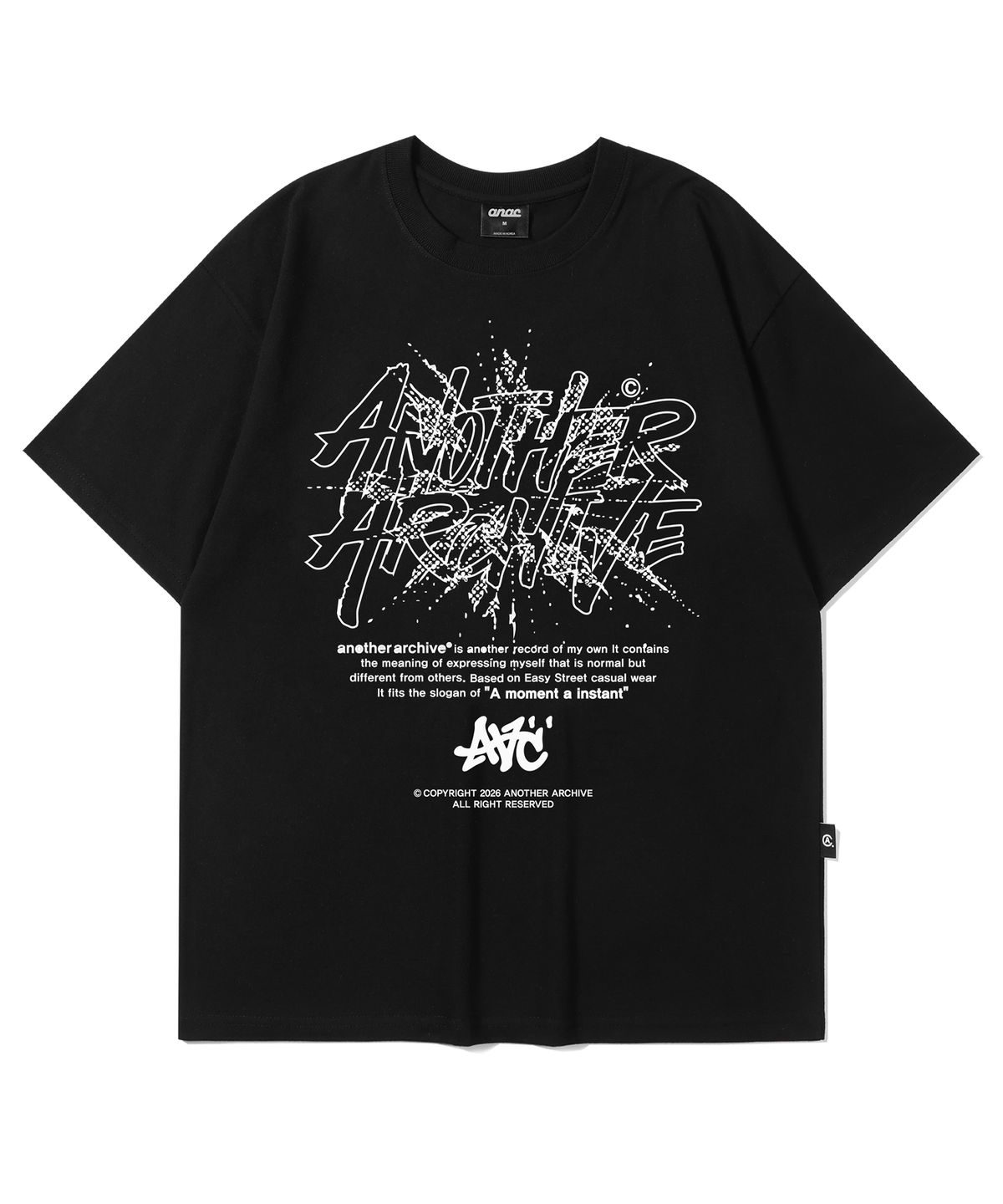 어나더 아카이브(ANOTHER ARCHIVE) 크래쉬 그래피티 AAC 반팔티_블랙