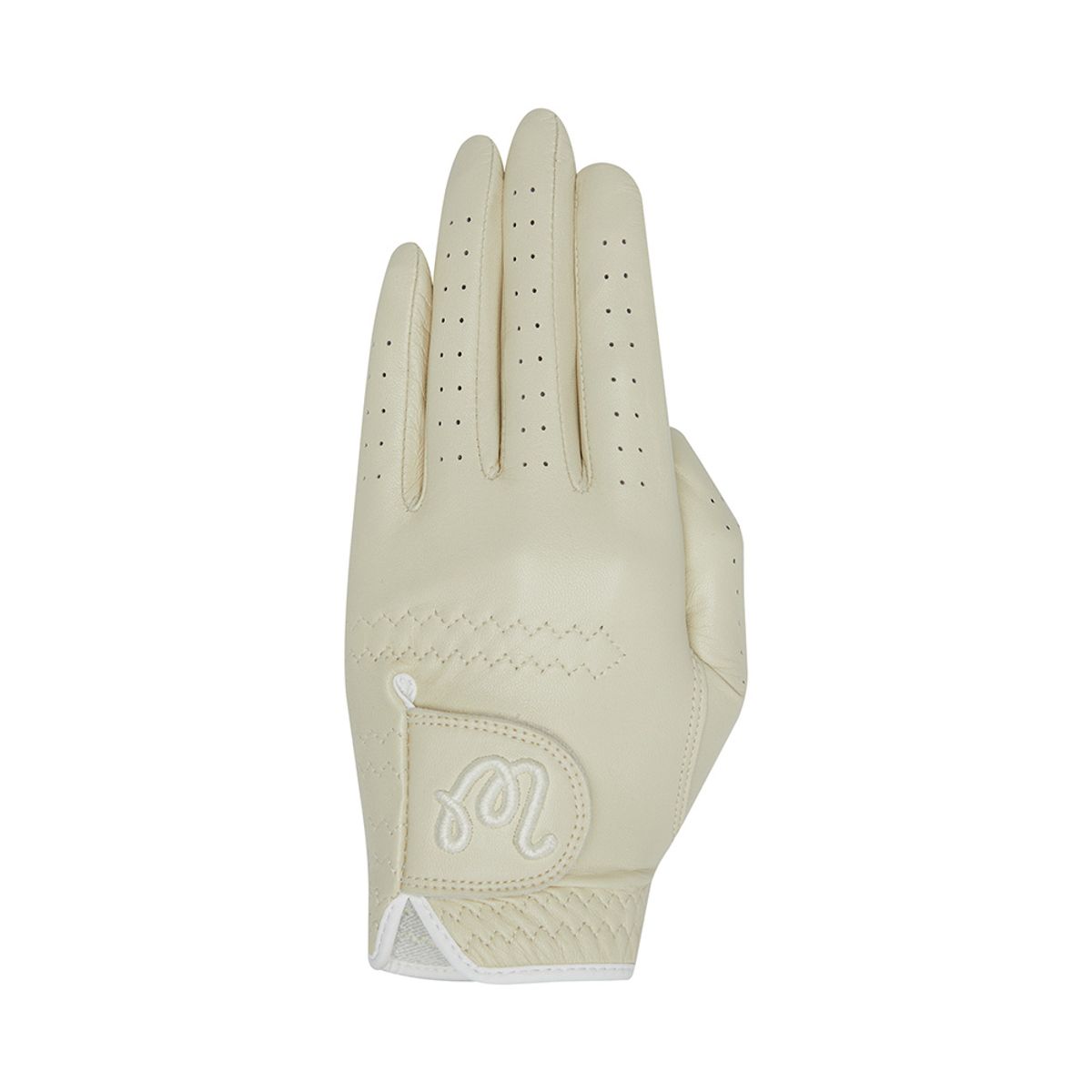말본 골프(MALBON GOLF) 공용 M 자수 로고 왼손 장갑 IVORY