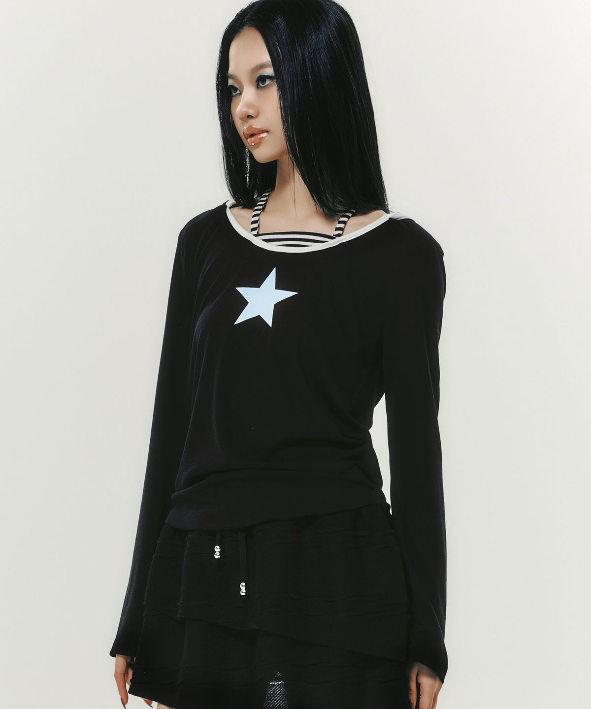 엔와이엑스엑스(NYXX) STRING TIED L/S BLACK