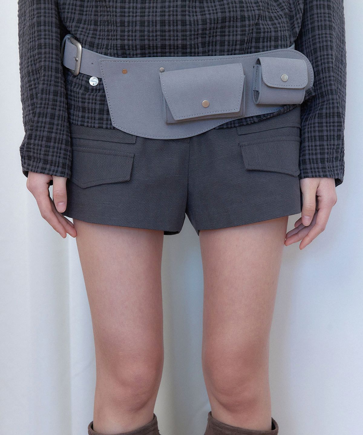 아우로(OURO) SNAP BELT BAG [ PALE BLUE ]