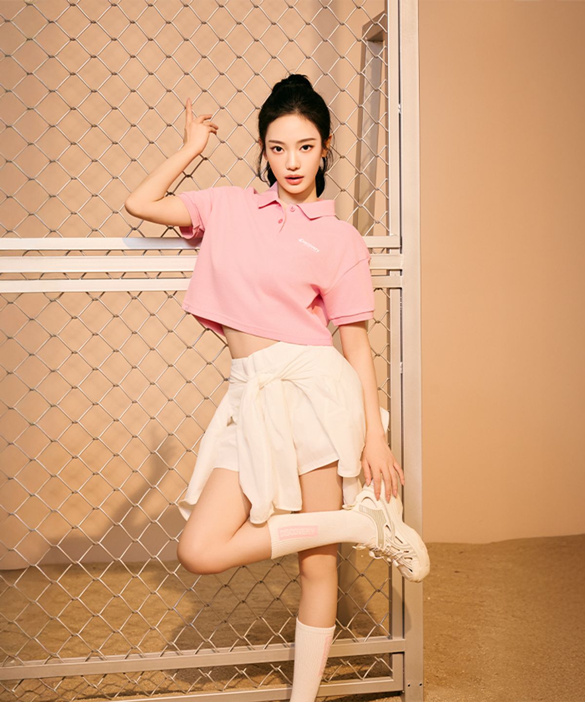 디스커버리 익스페디션(DISCOVERY EXPEDITION) 여성 퍼텍스 2IN1 러닝 쇼츠 (WHITE)