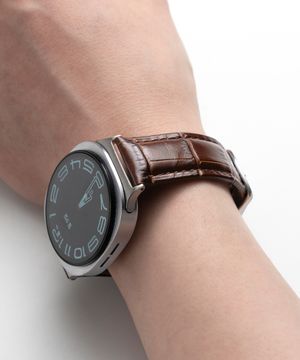 갤럭시워치 8/7/6/5/4 클래식 FE  호환 프리미엄 악어 패턴 가죽스트랩