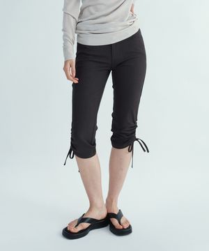 스트링 카프리 팬츠 [차콜]