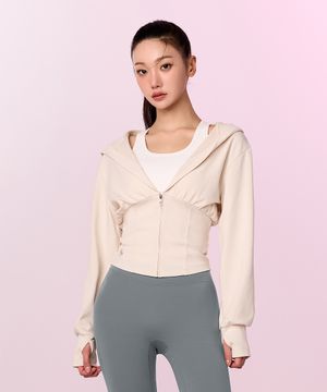 딥 브이넥 후드 집업 XFL1JL1001