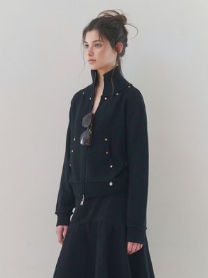 [하이넥/빈티지무드] 빈티지 하이넥 집업 가디건 (BLACK)