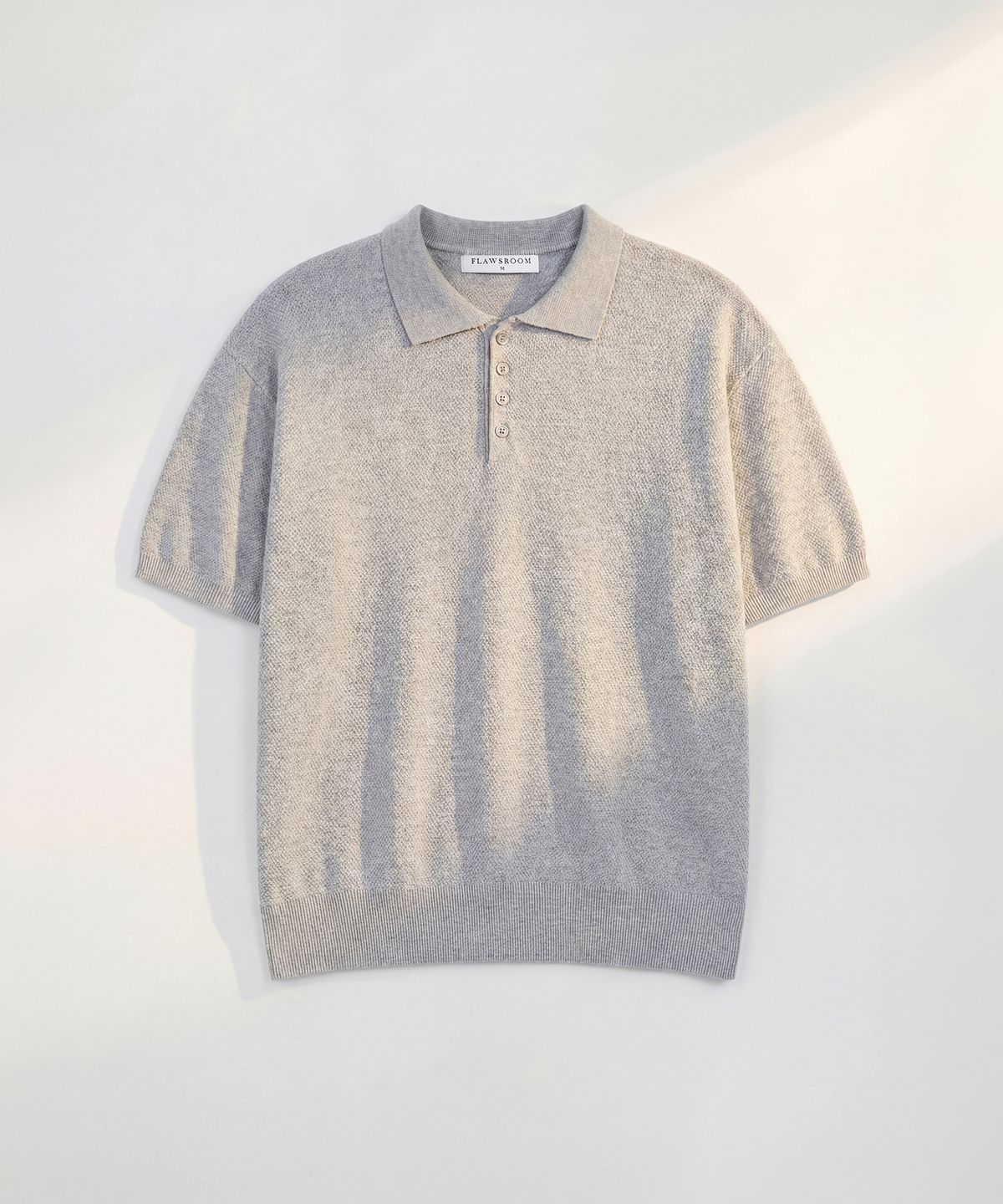 플로즈룸(FLAWSROOM) Pure Cotton Collar Knit GREY