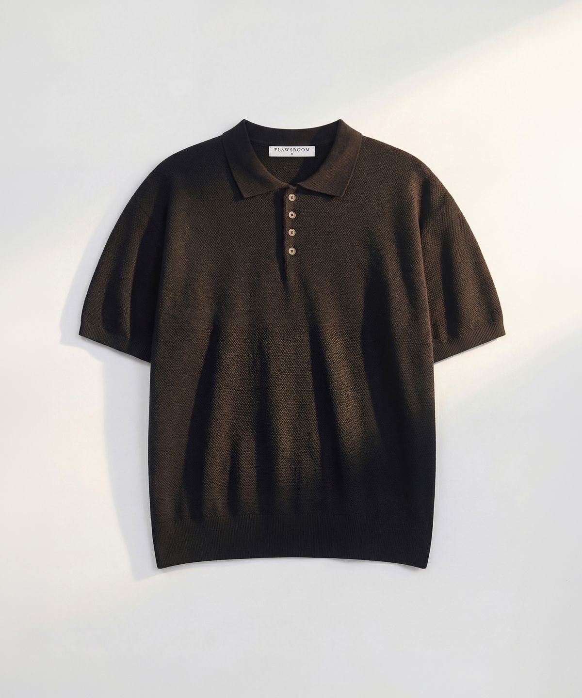 플로즈룸(FLAWSROOM) Pure Cotton Collar Knit BLACK