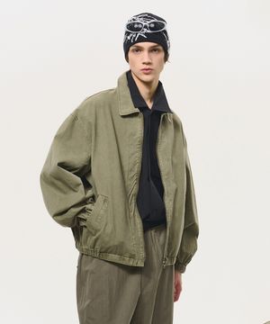 시그니처 위싱 코튼 오버핏 블루종 2WAY [카키]