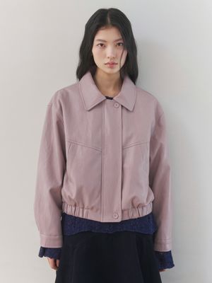 [봄아우터/오버핏] 파티나 오버핏 레더 자켓 (PINK)