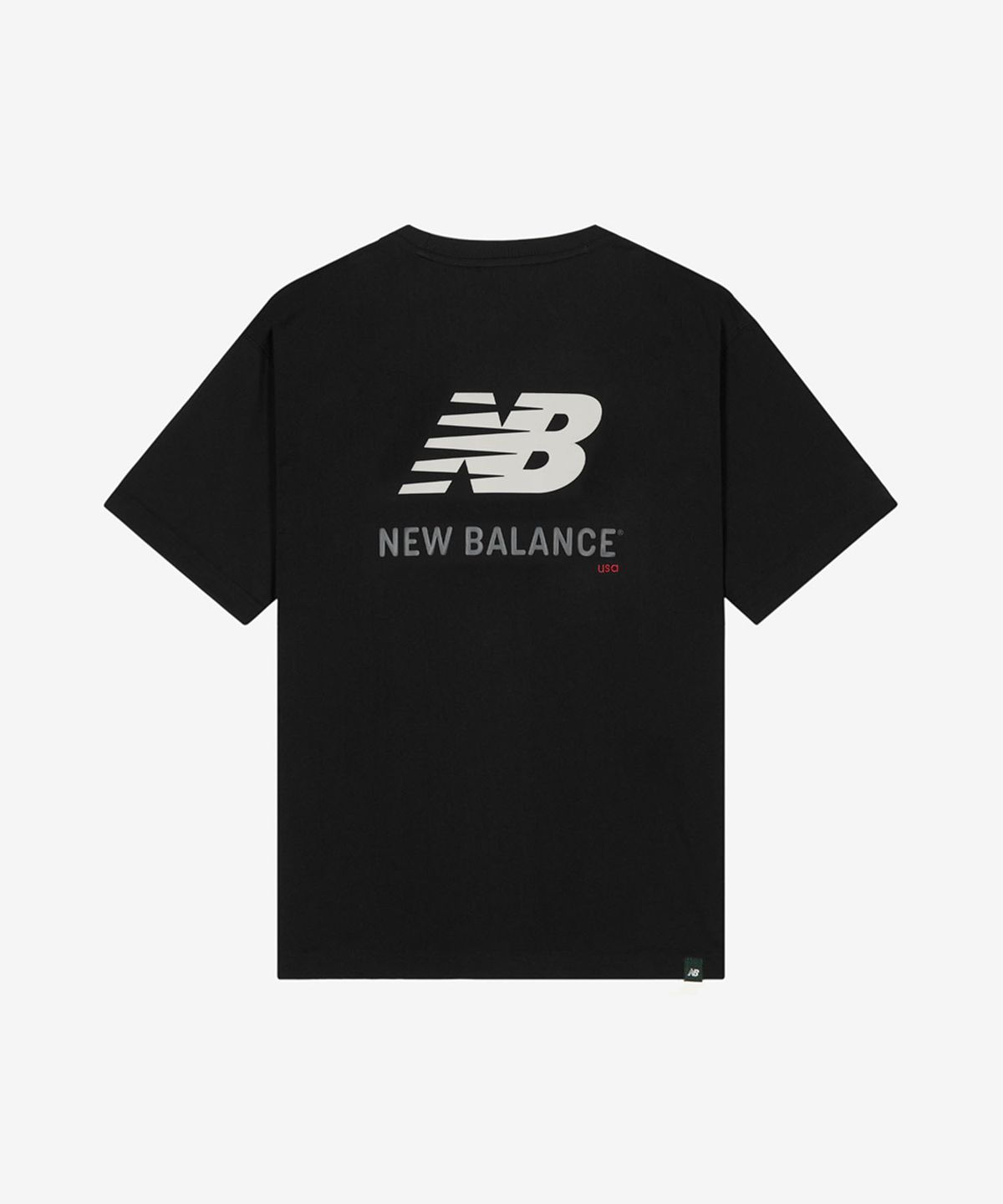 뉴발란스(NEW BALANCE) NBNEG21433 / UNI 에센셜 빅로고 반팔티 (BLACK)