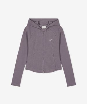 NBMDG2W322 / WOMEN 소프트프레쉬골지 후드 투웨이 집업 (DARK PURPLE)