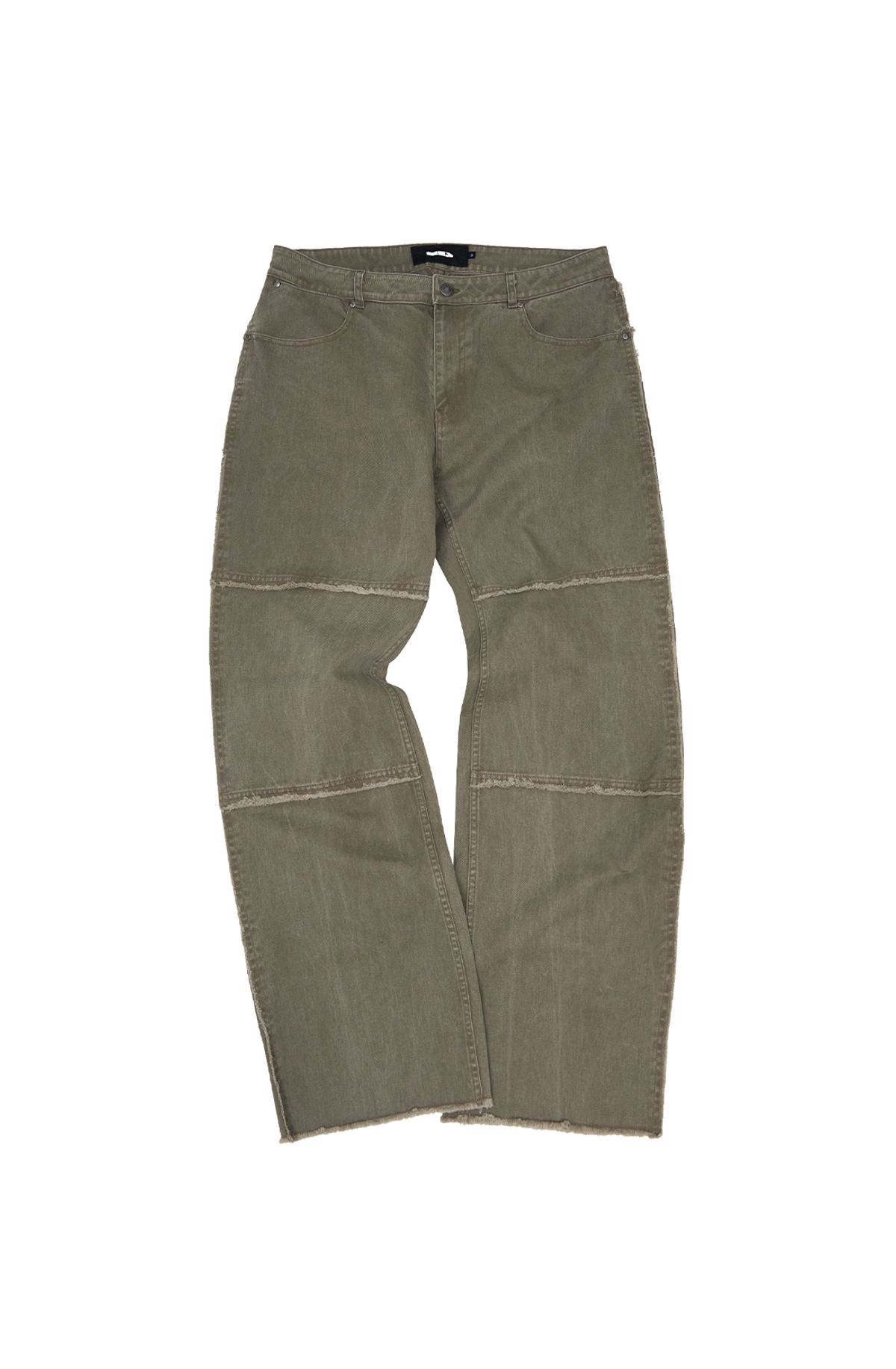 메아(MEA) VINTAGE WASHED SEMI-BOOTS CUT PANTS [OLIVE]
