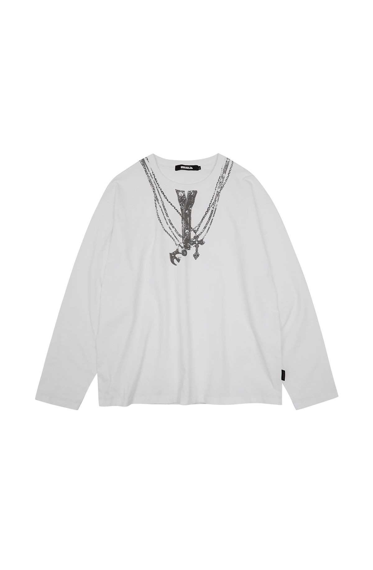 메아(MEA) ILLUSION PRINTED L/S TOP [WHITE]
