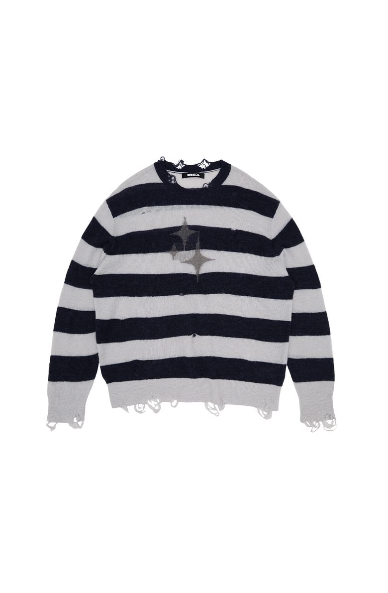 VINTAGE STRIPED LIGHTWEIGHT KNIT [NAVY]