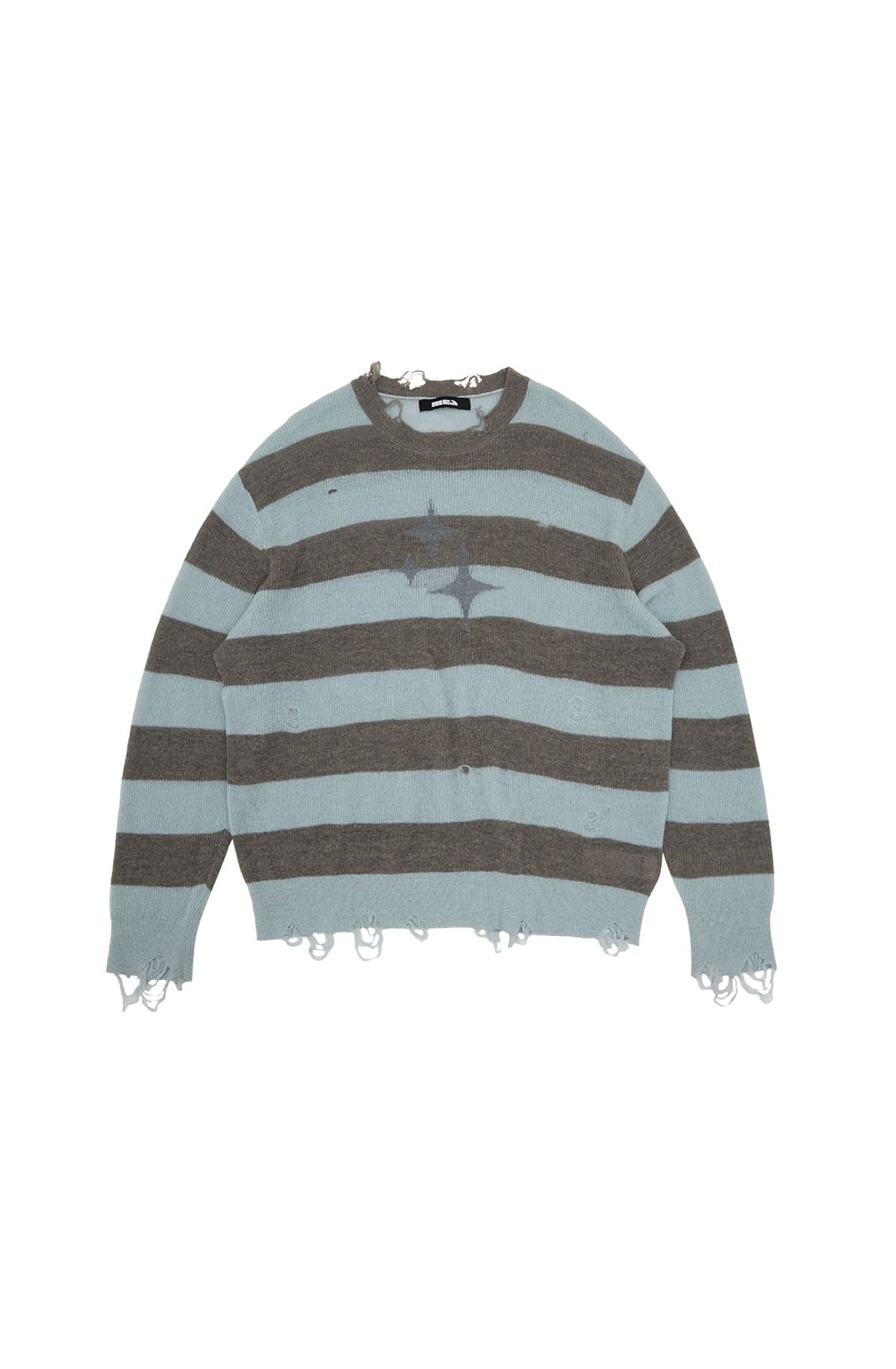 메아(MEA) VINTAGE STRIPED LIGHTWEIGHT KNIT [SAGE GREEN]