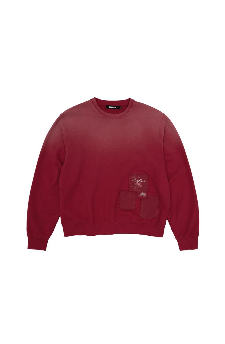 VINTAGE WASHED PATCH SWEATSHIRT [RED]
