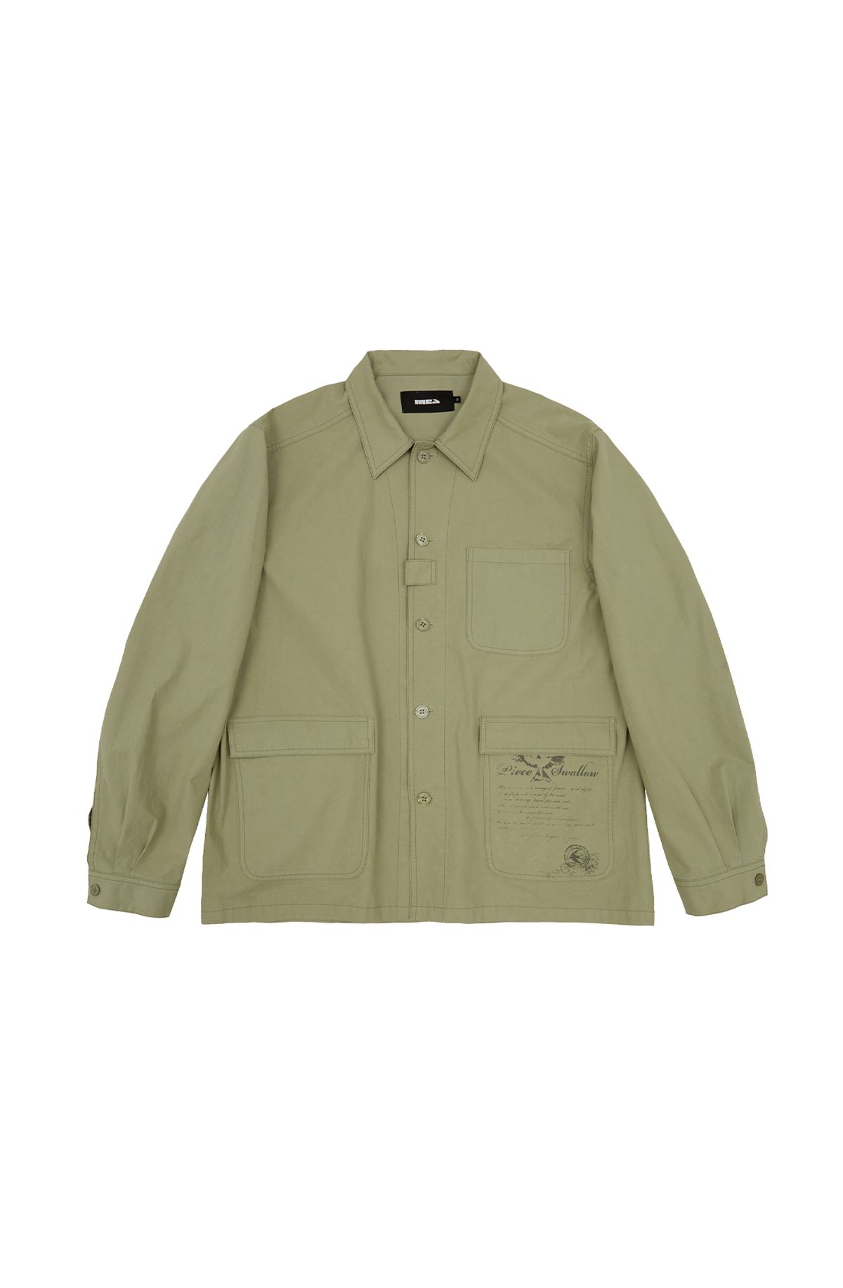 메아(MEA) STUD CHORE JACKET [LIGHT OLIVE]