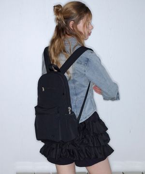 버티컬 포켓 백팩 블랙