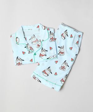 [산리오캐릭터즈] 반팔 파자마(LIGHT BLUE)_SPPPG25U01