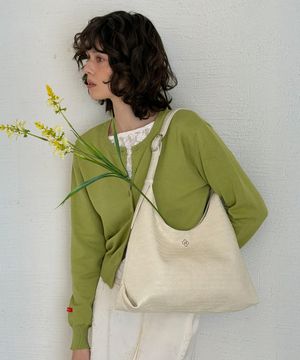 아이비 위빙 숄더백_아이보리
