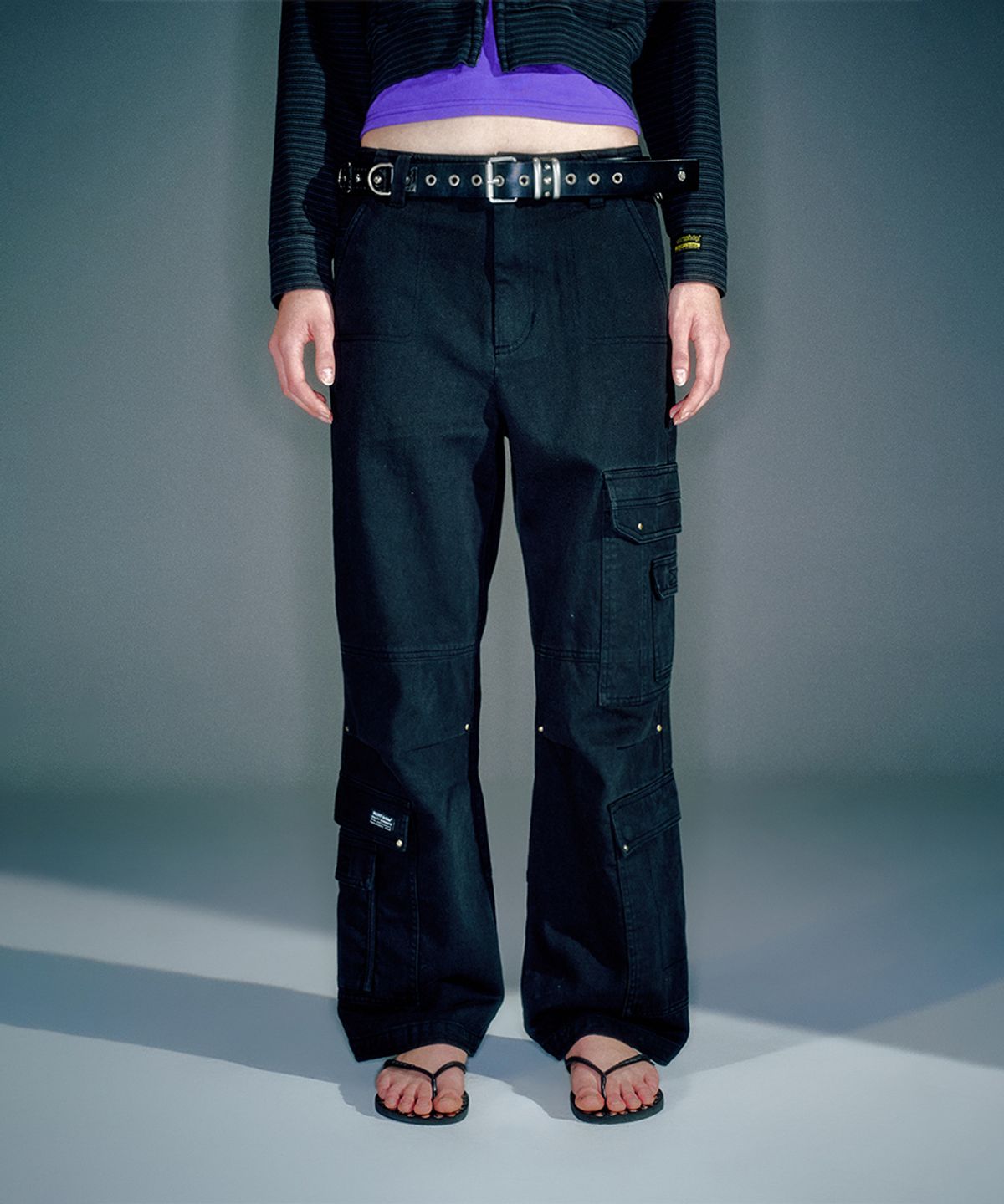 베이컨트 아카이브(VACANT ARCHIVE) (WOMEN) ROWAN CARGO PANTS BLACK