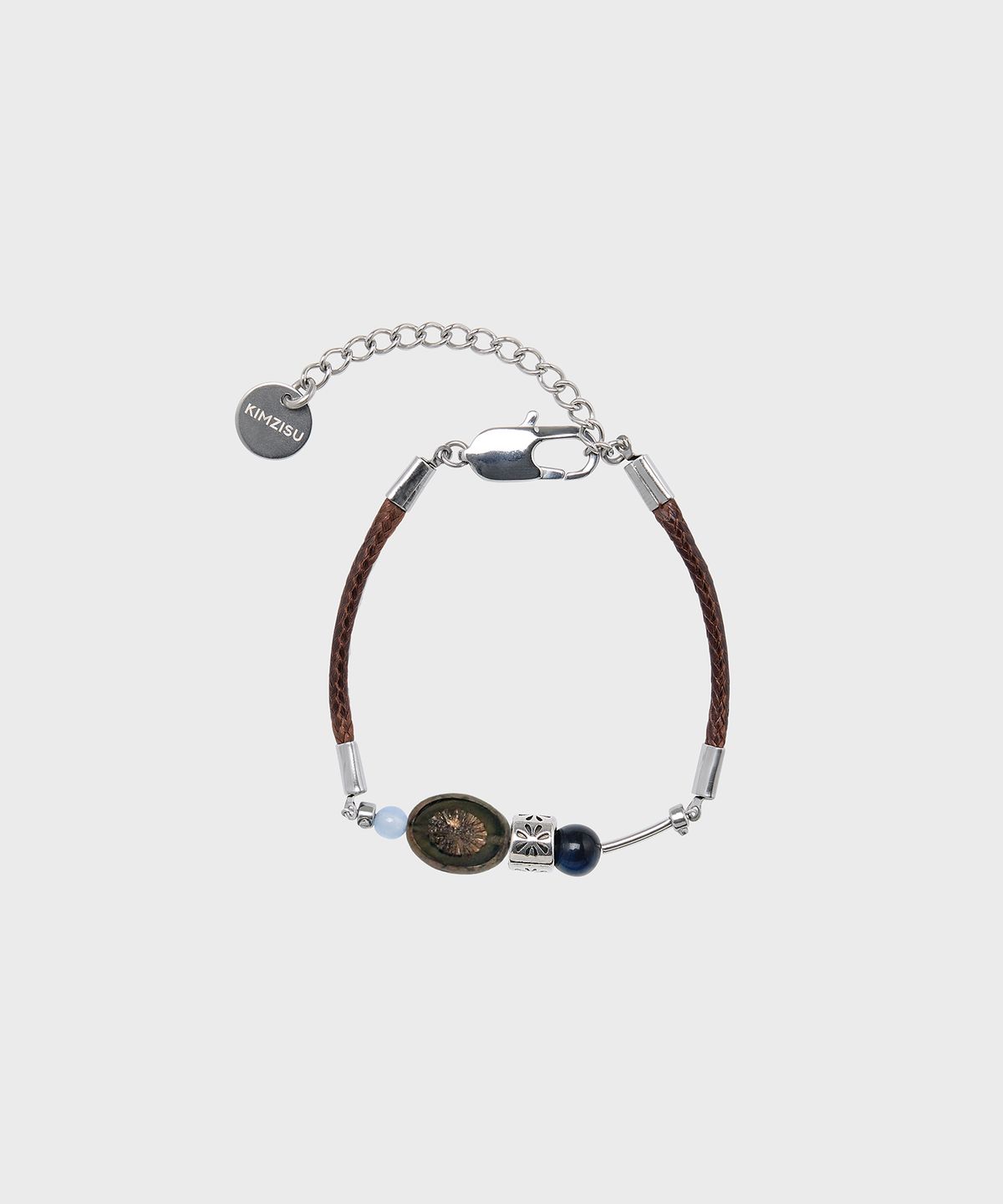 킴지수(KIMZISU) Stone Combi Bracelet - Black Medallion_BLACK