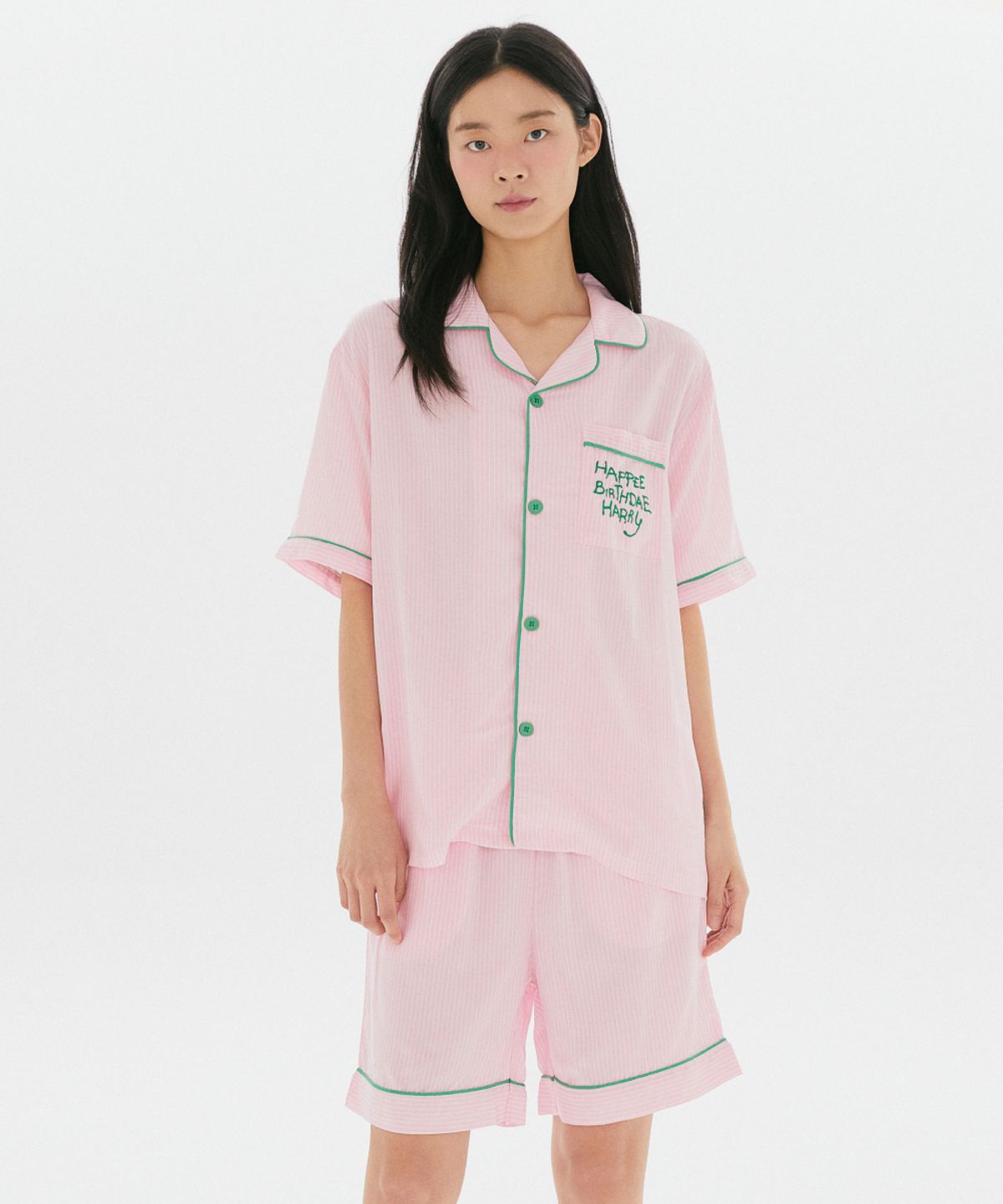 스파오(SPAO) [해리포터] 호그와트 매직패스 반팔 파자마(PINK)_SPPPG25U08
