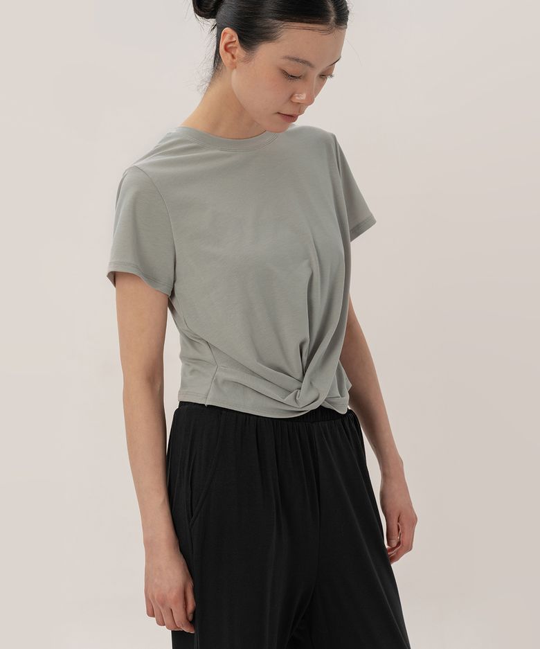 Twist crop t-shirts_6colors