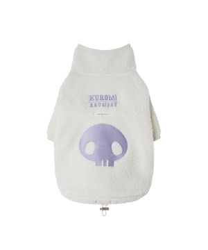 쿠로미x아루마루 펫 플리스 하프 집업_아이보리