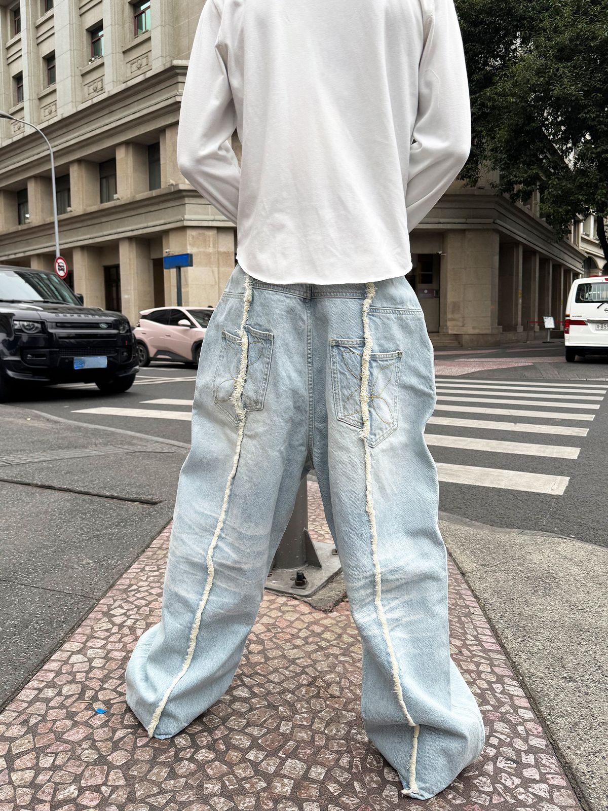 스팁(STEEPC) Middle*판넬 워싱 데님