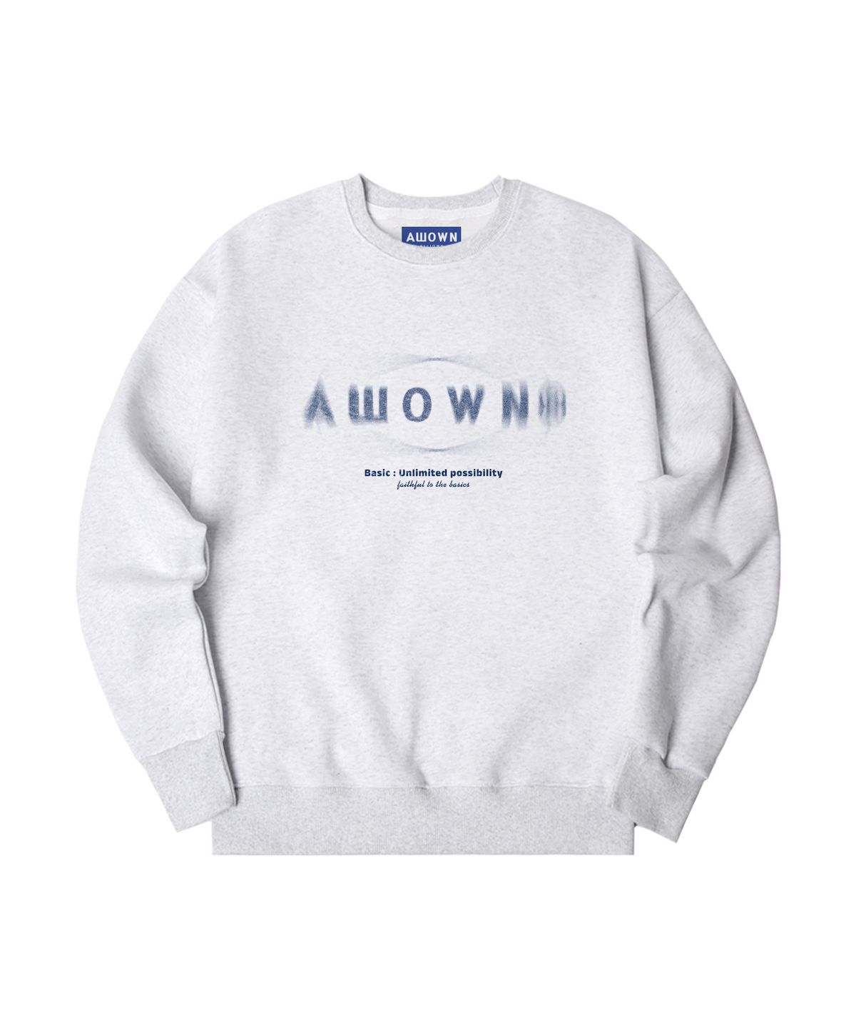 올라온(ALLIOWN) SLOW ALO 오버핏 기모 맨투맨 (SOM4-5AL28)