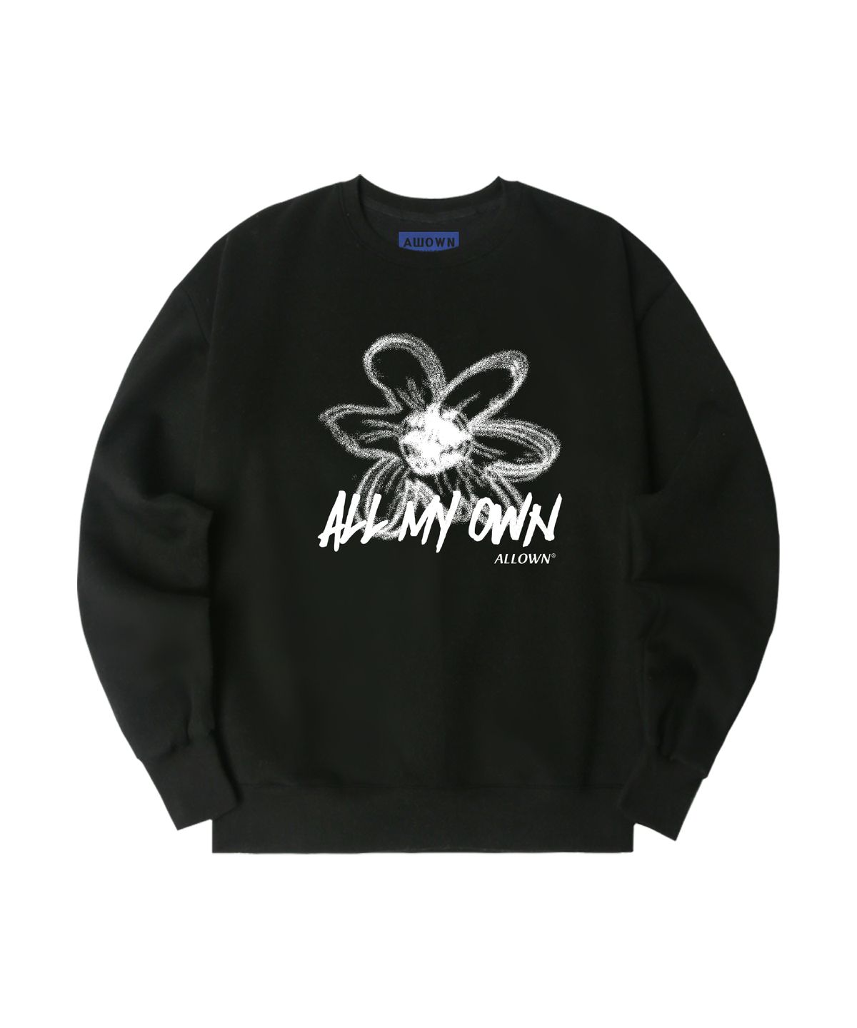 올라온(ALLIOWN) AL FLOWER 오버핏 기모 맨투맨 (SOM4-5AL23)