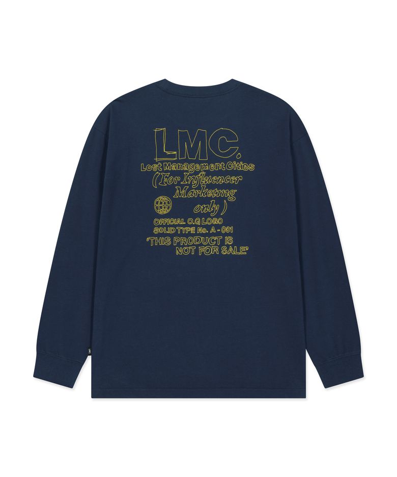 FN DOODLE LONG SLV TEE navy