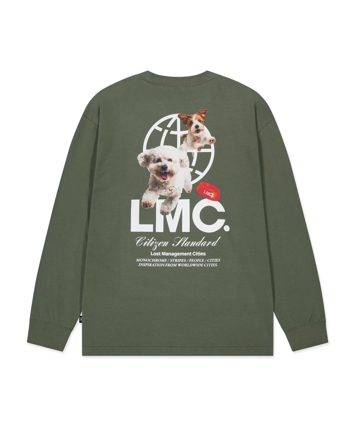 엘엠씨(LMC) FLYING PUPPY LONG SLV TEE khaki