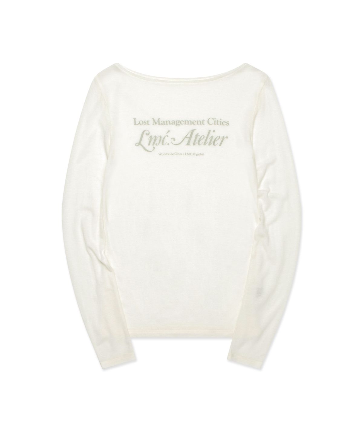 엘엠씨(LMC) WM LMC ATELIER SHEER LONG SLV TEE white