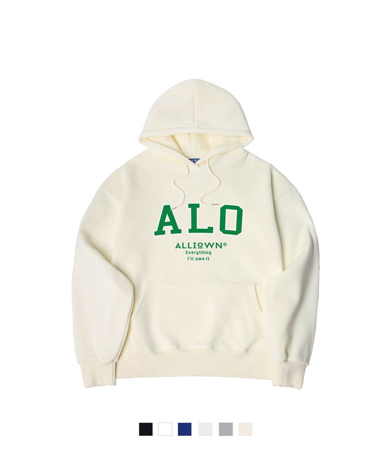 ALO LOGO 오버핏 기모 후드 (SOH4-3AL02)