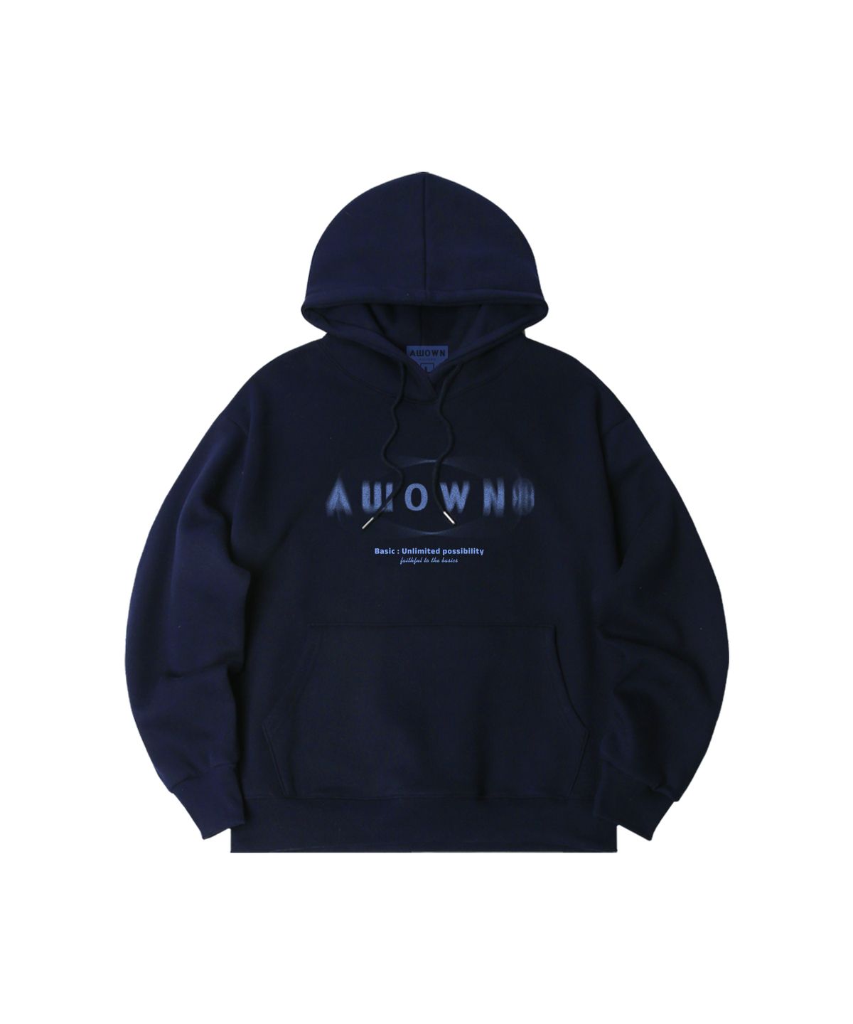 올라온(ALLIOWN) SLOW ALO 오버핏 기모 후드 (SOH4-5AL028)
