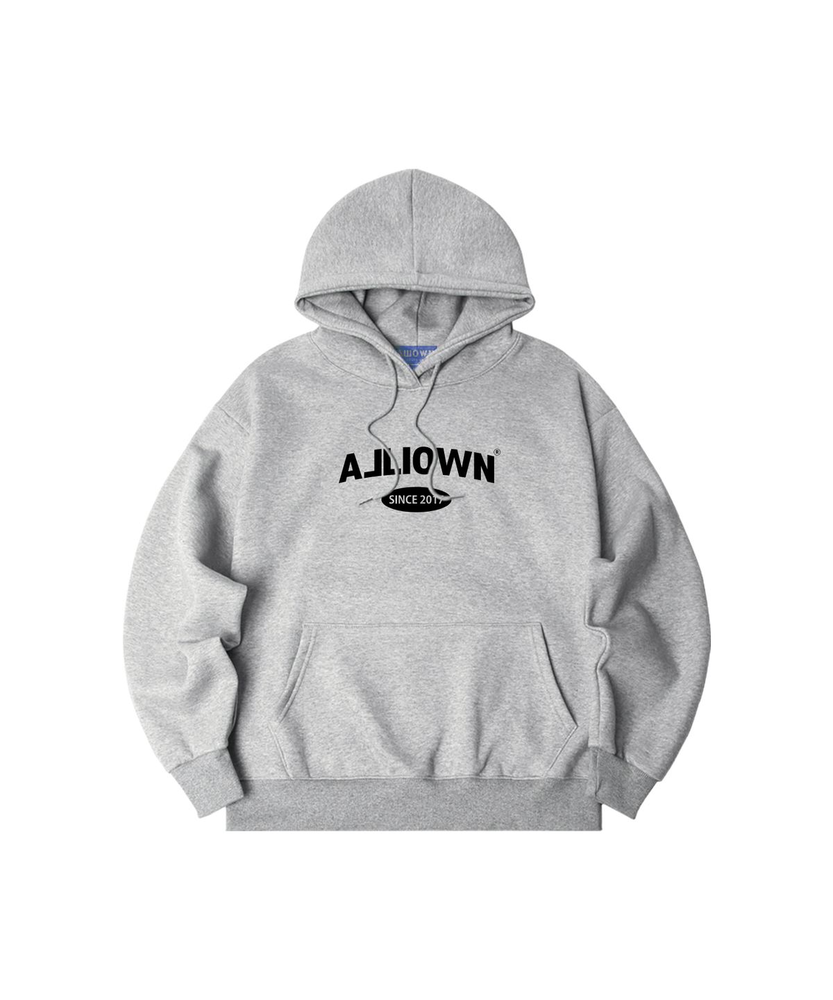 올라온(ALLIOWN) BASIC SLOPE 오버핏 기모 후드 (SOH4-A8S11)