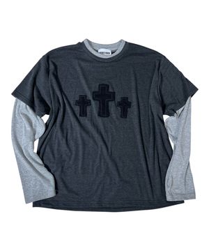Cross Soft Layered T-Shirt ((charcoal*gray))