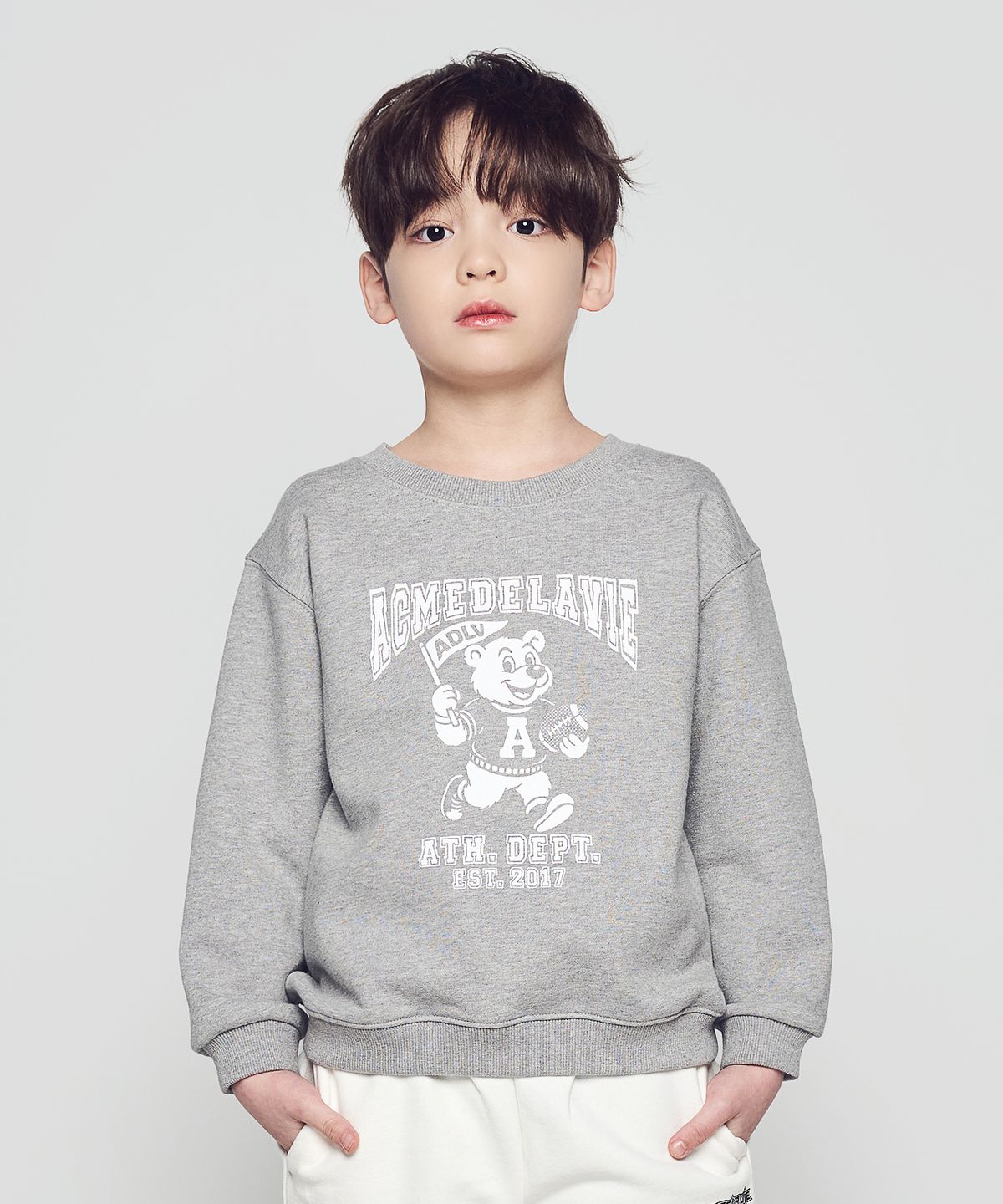 아크메드라비 키즈(acmedelaviekids) KIDS FOOTBALL AC BEAR SWEATSHIRT (2 COLOR)