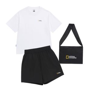 N262UPB900 반팔 반바지 미니백 3PCS 세트 WHITE