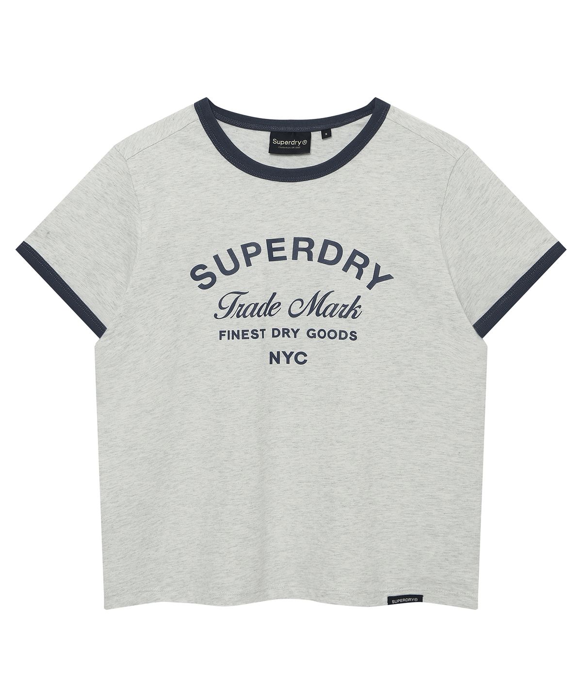 슈퍼드라이(SUPERDRY) 우먼스 로고 링거 티셔츠2 라이트그레이 SDFISCQ66LGR