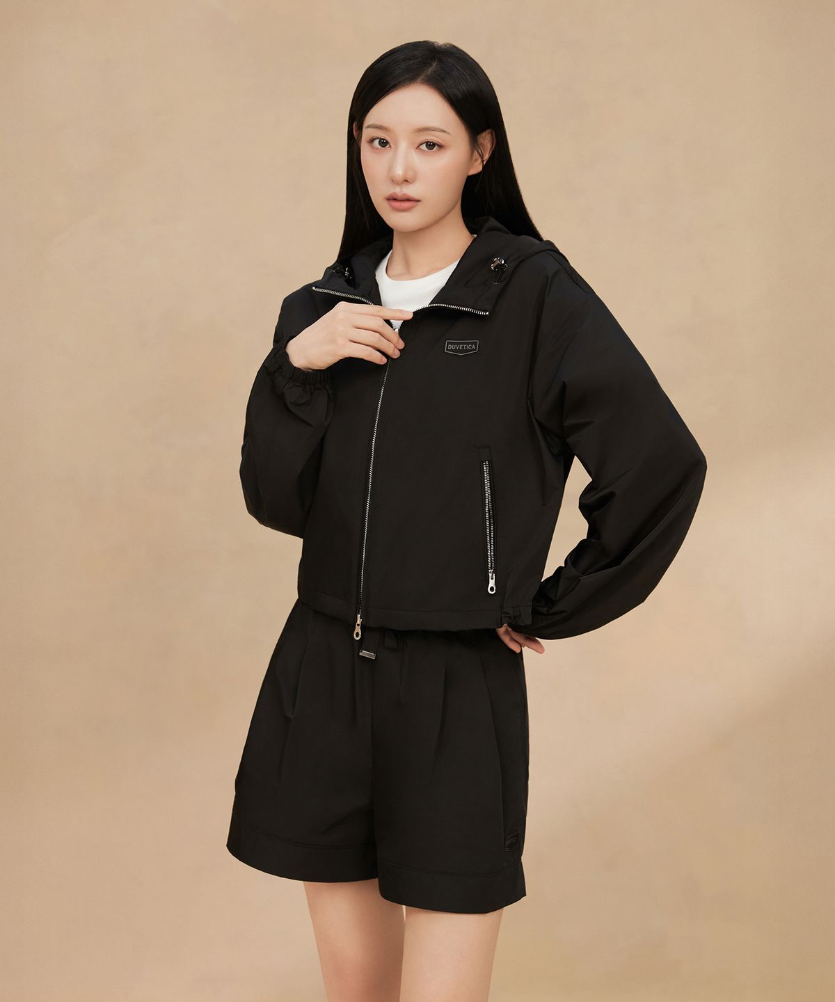 듀베티카(DUVETICA) 카살리나(블랙)(여성 방풍자켓)