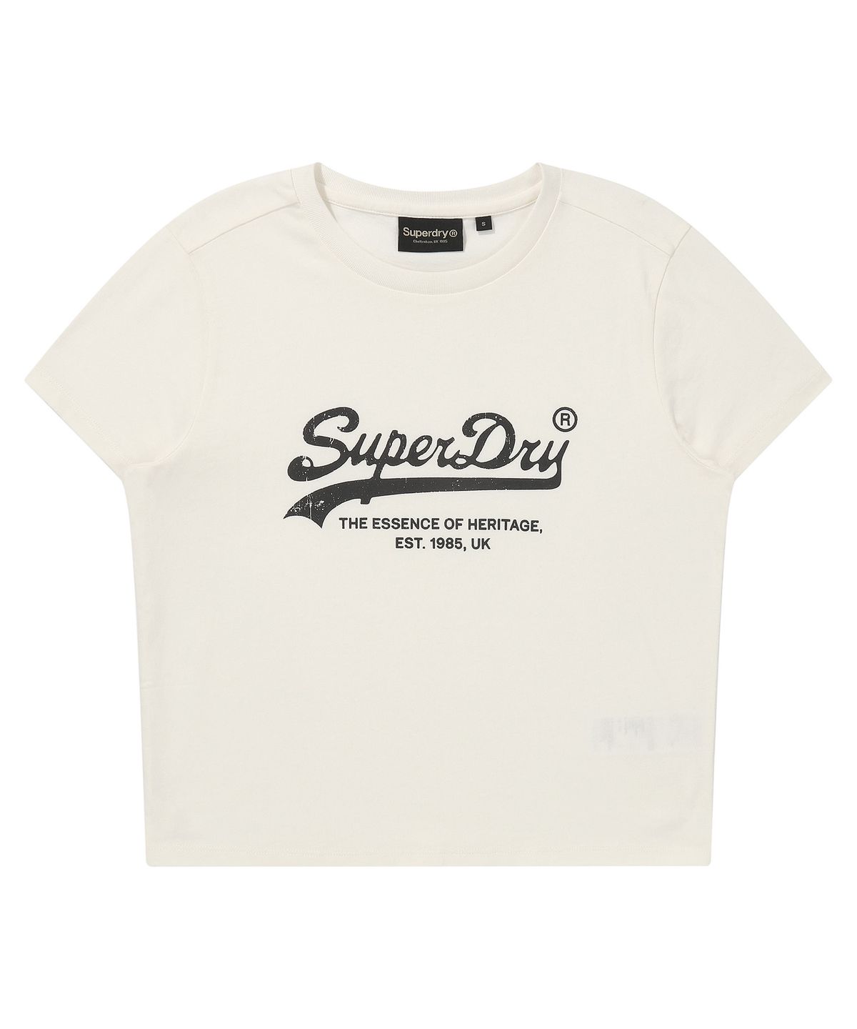 슈퍼드라이(SUPERDRY) 우먼스 에센셜 로고 티셔츠 크림 SDFISCQ01CRM