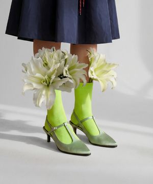 라비엔 스틸레토 T바스트랩 슬링백힐 (5cm/5colors)