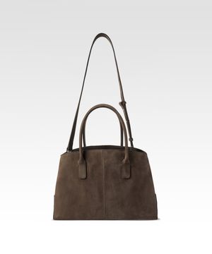 타임리스 레더 백 미디엄 브라운