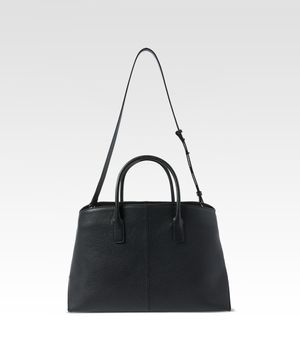 타임리스 레더 백 블랙