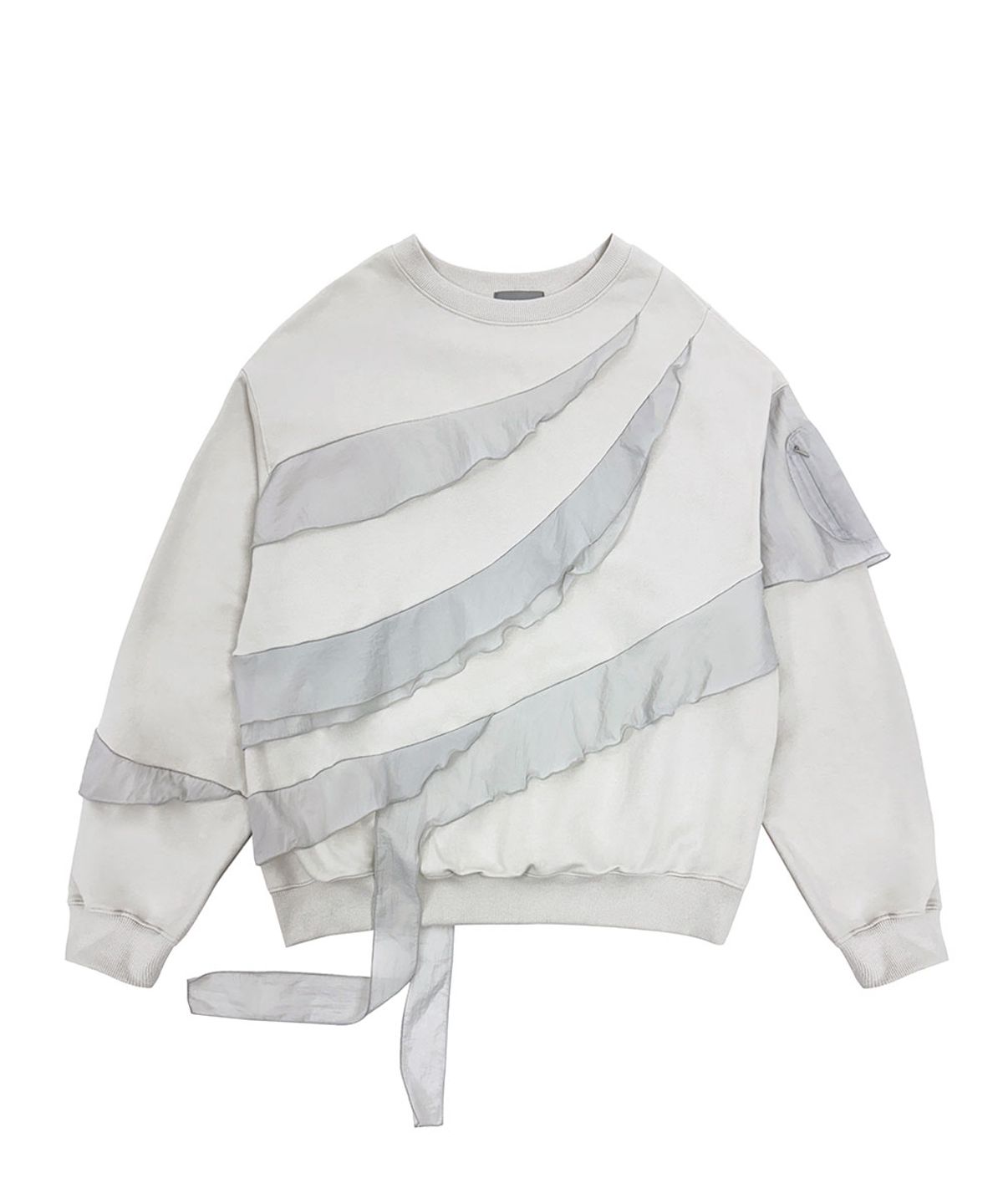 디프런티스(DIFFERENTIS) Sheer Ruffled Sweatshirt (OT)