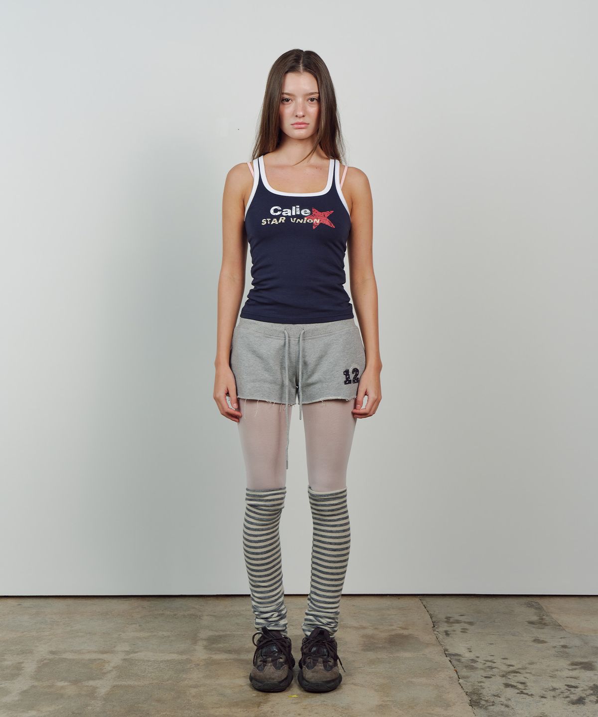 에즈이프 캘리(ASIF CALIE) COLORBLOCK STAR UNION TANK TOP NAVY